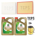 FOR VW TRANSPORTER 2.0 TDI T30 MK6 8L CASTROL OIL WITH OIL & AIR & CABIN FILTERS