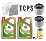 FOR AUDI S8 MK3 4L TFSI 32V KIT WITH 10L CASTROL OIL & OIL + AIR + CABIN FILTERS