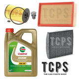 FOR SKODA SUPERB MK3 COMBI 2.0 TDI 5L CASTROL OIL + OIL + AIR + CABIN FILTERS