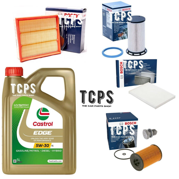 FOR SKODA SUPERB COMBI 2.0 TDI COMPLETE BOSCH SERVICE KIT WITH 5L CASTROL OIL