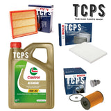 FOR SKODA SUPERB COMBI 2.0 TDI BOSCH OIL AIR CABIN FILTERS & 5L CASTROL OIL