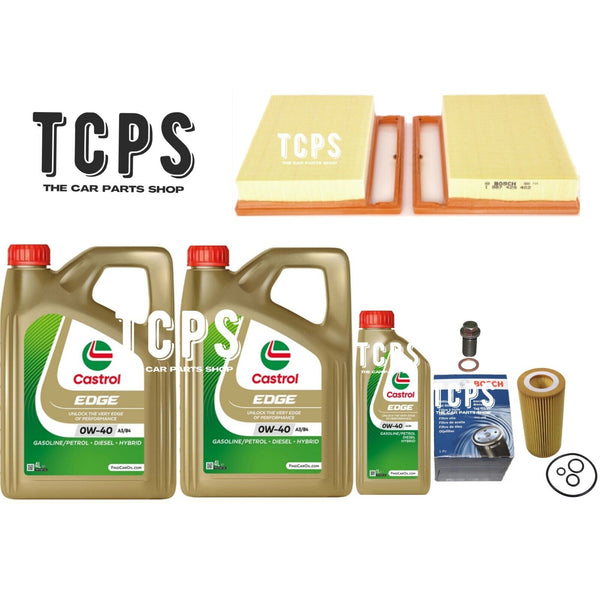 FOR MERCEDES S600 W220 5.5 1998+ BOSCH OIL AIR SERVICE KIT & 9L CASTROL OIL