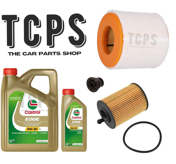 FOR AUDI A6 MK4 2L TDI MHEV REPLACEMENT 6L CASTROL + OIL + AIR FILTERS + SUMP PL