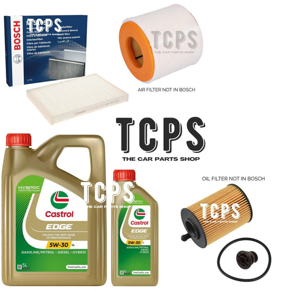 FOR AUDI A6 4A2 2.0 TDI MHEV 2018+ BOSCH SERVICE KIT WITH 6L CASTROL MOTOR OIL