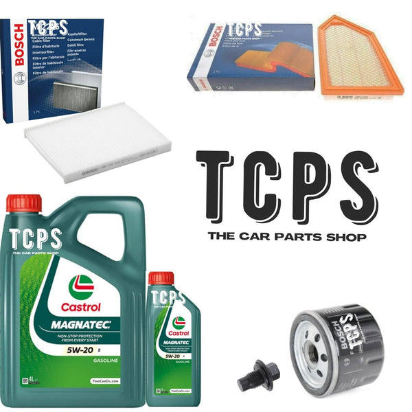 FITS FORD FIESTA MK8 1.0 MHEV 2017+ BOSCH OIL AIR CABIN FILTERS & 5L CASTROL OIL