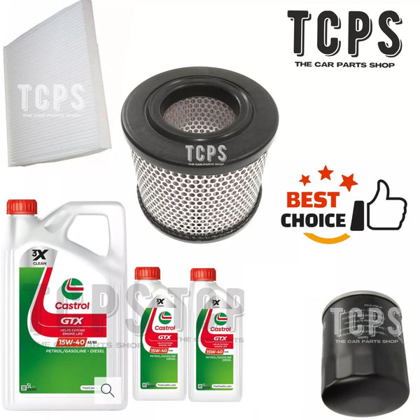 FITS ISUZU RODEO TFS 3.0 TD 2002+ AIR OIL CABIN KIT & 7L CASTROL GTX 15W40 OIL