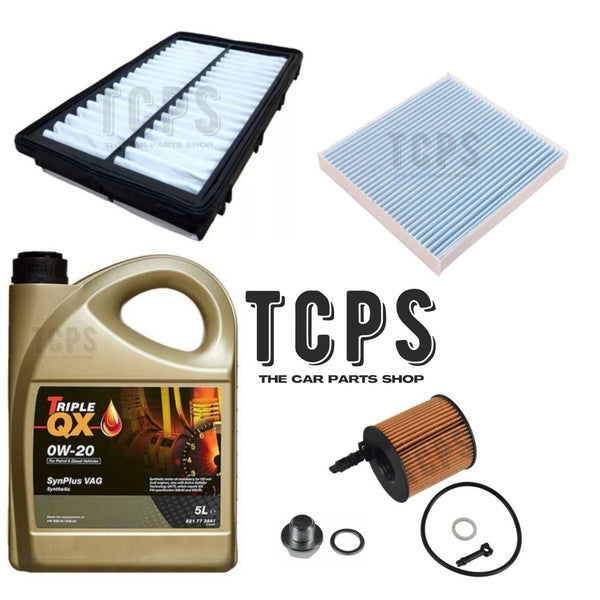 FOR HYUNDAI TUCSON IV 1.6 TGDi 2020+ REPLACEMENT 5L 0W20 & ALL FILTERS & SUMP PL