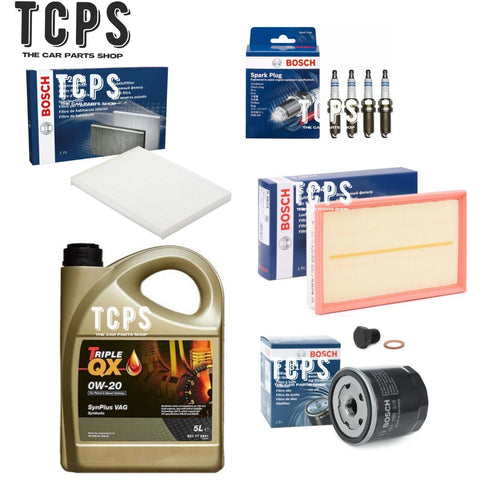 FOR AUDI Q2 1.5 TFSI 2016+ FULL BOSCH SERVICE PACK WITH 5L 0W20 MOTOR OIL