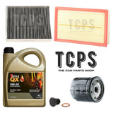 AUDI Q2 1.5 TFSI GA 2016+ FULL FILTER REPLACEMENT KIT WITH 5L 0W20 OIL & SUMP PL