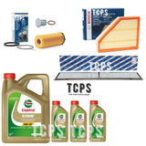 FITS BMW 330d  E92 3.0 2006+ BOSCH OIL AIR CABIN FILTERS KIT & 8L CASTROL OIL