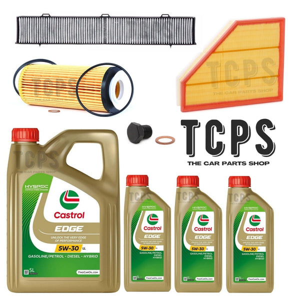 FOR BMW 330D E92 3.0 SERVICE KIT 8L CASTROL & OIL & AIR & CABIN FILTERS & SUMP P
