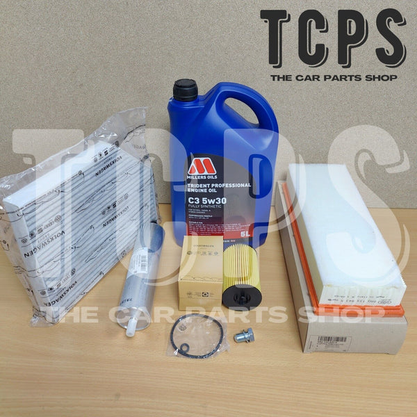 TO FIT AUDI Q5 (8RB) 2.0 TDI 08-17 COMPLETE GENUINE SERVICE KIT & 5LTR MILLERS