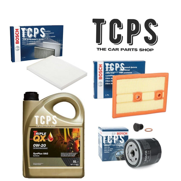 FOR SEAT LEON MK4 1.4 TSI PHEV BOSCH OIL AIR CABIN FILTERS KIT & 5L 0W30 OIL