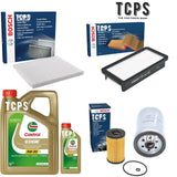 FOR KIA RIO MK2 1.5 TDI 2005-10 BOSCH SERVICE KIT WITH 6L CASTROL LONGLIFE OIL