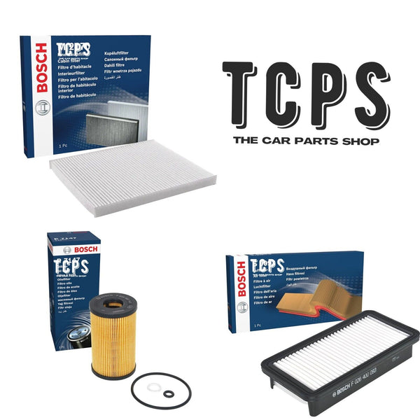 FOR KIA RIO MK2 1.5 TDI 2005-10 BOSCH OIL AIR CABIN FILTERS SERVICE KIT