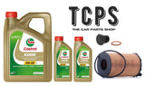 FOR AUDI A5 MK1 COUPE 3.0 TDI V6 8T SERVICE 5L CASTROL OIL + OIL FILTER + SUMP