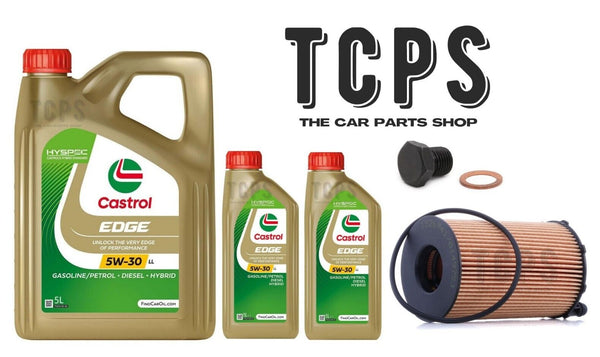 FOR AUDI A5 MK1 COUPE 3.0 TDI V6 8T SERVICE 5L CASTROL OIL + OIL FILTER + SUMP