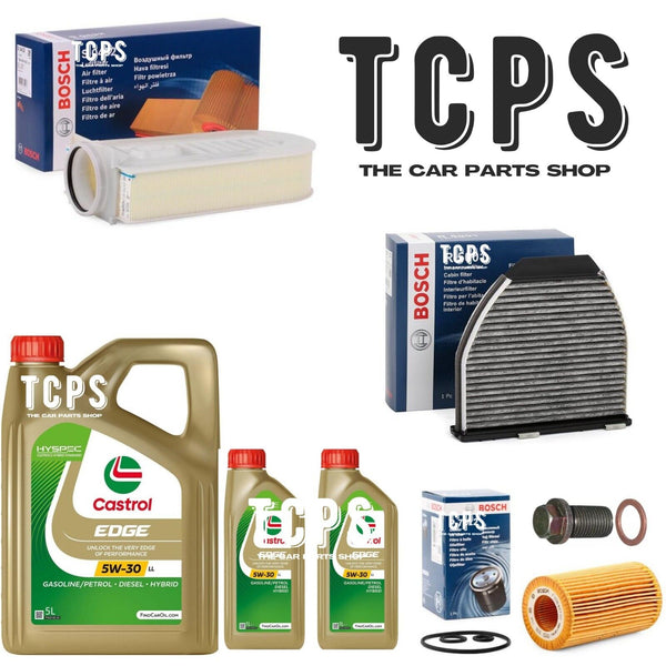 FITS MERCEDES CLS250 2.2 CDI 2010-17 BOSCH OIL AIR CABIN FILTERS  & 7L CASTROL