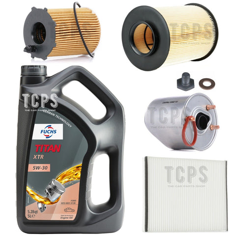FITS VOLVO V40 1.6 D2 MK3 SERVICE KIT 6L FUCHS 5W30 & FULL FILTER KIT