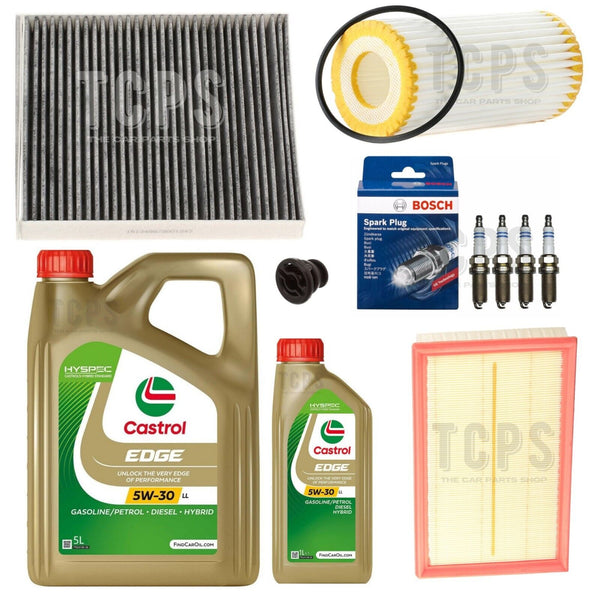 FOR AUDI TT 2.0 TFSI MK3 8S COMPLETE SERVICE KIT 6L CASTROL & FILTERS & SPARK PL