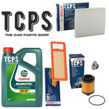 FOR FIAT QUBO 1.3 JTD 2008+ BOSCH OIL AIR CABIN FILTERS & 4L CASTROL OIL