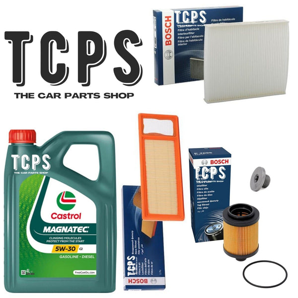 FOR FIAT QUBO 1.3 JTD 2008+ BOSCH OIL AIR CABIN FILTERS & 4L CASTROL OIL