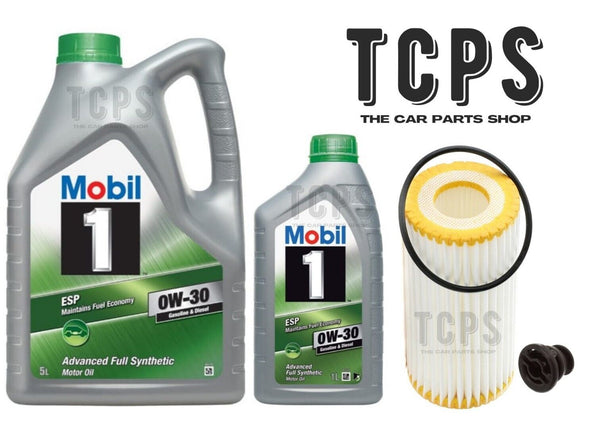 FOR VW GOLF 2.0 GTI CLUBSPORT CD 2019+ REPLACEMENT 6L MOBIL 1 OIL + OIL FILTER