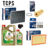 FITS SEAT LEON FR MK3 1.8 TFSI 2012+ BOSCH SERVICE KIT WITH 6L CASTROL & PLUGS