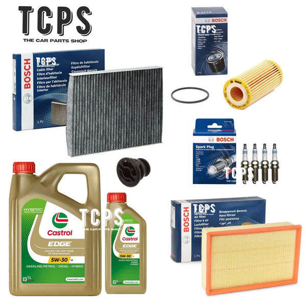 FITS SEAT LEON FR MK3 1.8 TFSI 2012+ BOSCH SERVICE KIT WITH 6L CASTROL & PLUGS
