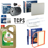 FITS VW POLO MK5 1.0 2014+ FULL BOSCH SERVICE KIT WITH 5L CASTROL OIL & PLUGS