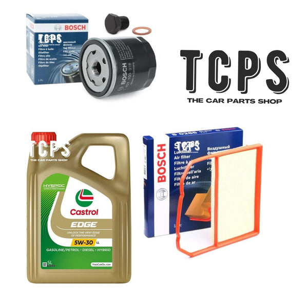 FITS VW POLO MK5 1.0 2014+ BOSCH OIL AIR FILTERS WITH 5L CASTROL OIL