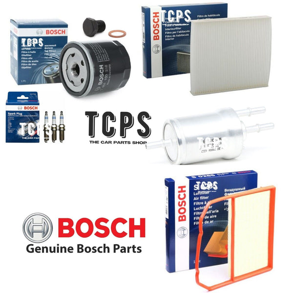 FITS VW POLO MK5 1.0 2014+ FULL BOSCH FILTER ONLY SERVICE KIT WITH SPARK PLUGS