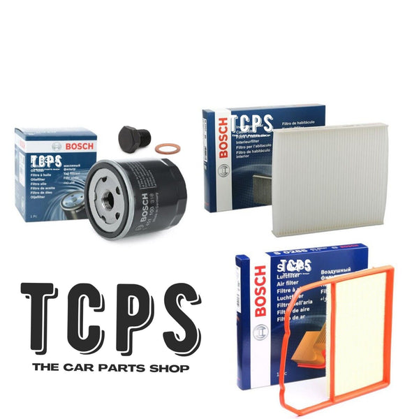 FITS VW POLO MK5 1.0 2014+ BOSCH OIL AIR CABIN FILTERS SERVICE KIT