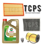 FOR VW TIGUAN MK2 AD 2.0 TDI 2016+ KIT 5L CASTROL & OIL & AIR & CABIN FITERS