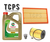 FOR VW TIGUAN MK2 AD 2.0 TDI 2016+ REPLACEMENT 5L CASTROL + OIL + AIR FILTERS