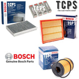 FITS JEEP COMPASS 1.4 PETROL 2016+ BOSCH OIL AIR CABIN FILTERS & NGK PLUGS