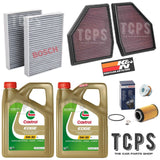 FOR BMW M5 COMPETITION F90 SERVICE KIT 10L CASTROL & BOSCH OIL CABIN + K&N AIR