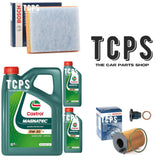 FOR PEUGEOT EXPERT 1.6 HDI 2016+ BOSCH OIL AIR CABIN & 6L CASTROL OIL