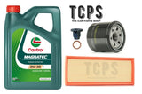 FITS PEUGEOT 3008 1.2 PETROL REPLACEMENT 4L CASTROL OIL & OIL & AIR FILTERS & SU