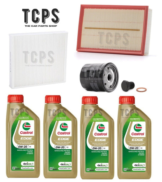 FOR VW POLO LIFE MK6 1.0 FULL SERVICE KIT 4L CASTROL OIL & ALL FILTERS & SUMP PL