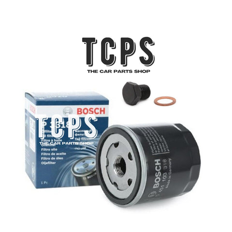FOR VW GOLF MK7 1.4 PETROL 2016+ REPLACEMENT BOSCH OIL FILTER AND SUMP PLUG