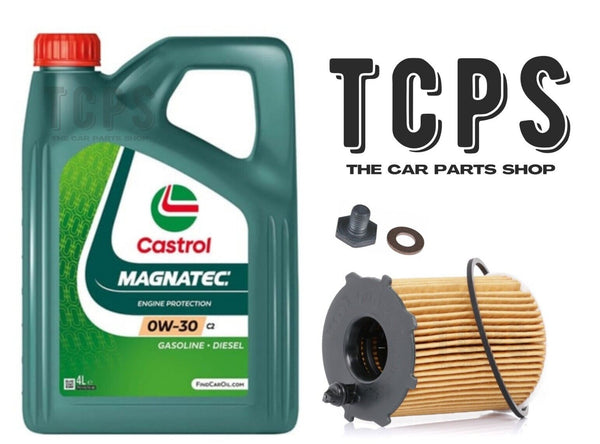 FOR CITROEN DS3 1.6 HDI MK1 A55 REPLACEMENT 4L CASTROL 0W30 & OIL FILTER & SUMP