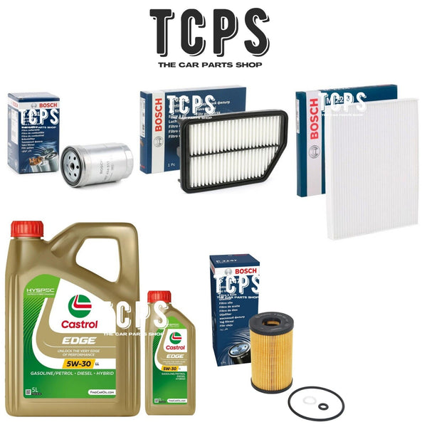 FOR KIA SPORTAGE MK3 1.7 CRDI 2010+ FULL BOSCH SERVICE KIT WITH 6L CASTROL