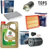 FITS VW CADDY MK2 1.9 SDI COMPLETE BOSCH SERVICE FILTER KIT WITH 5L CASTROL OIL