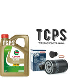 FITS VW CADDY MK2 1.9 SDI 5L CASTROL MOTOR OIL WITH BOSCH OIL FILTER SUMP PLUG