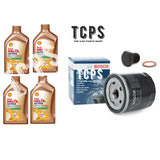 FOR VW T-CROSS MK1 1.0 TSI 2018+ BOSCH OIL FILTER & 4L SHELL 0W20 OIL