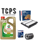 FITS MITSUBISHI ASX MK1 2.0 2010+ BOSCH OIL AIR FILTER & 5L CASTROL OIL