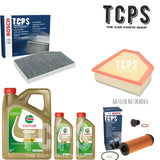 FOR BMW 330D G20 3.0 2018+ BOSCH OIL CABIN FILTERS WITH AIR FILTER & 7L CASTROL