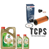 FOR BMW 330D G20 3.0 2018+ BOSCH OIL FILTER SUMP PLUG WITH 7L CASTROL MOTOR OIL