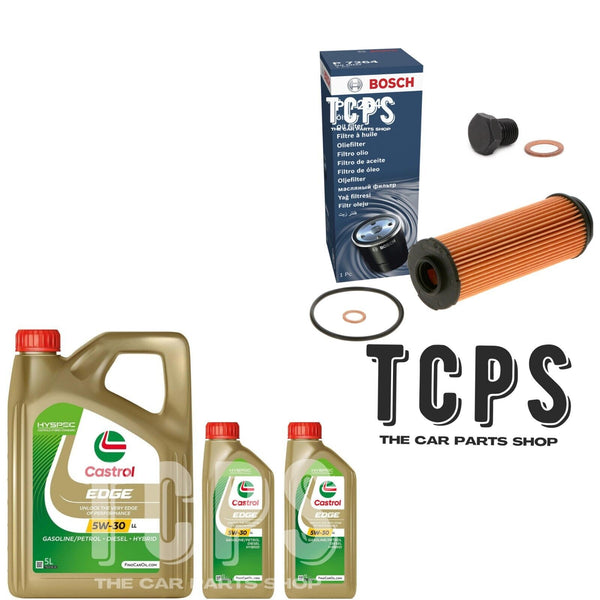 FOR BMW 330D G20 3.0 2018+ BOSCH OIL FILTER SUMP PLUG WITH 7L CASTROL MOTOR OIL
